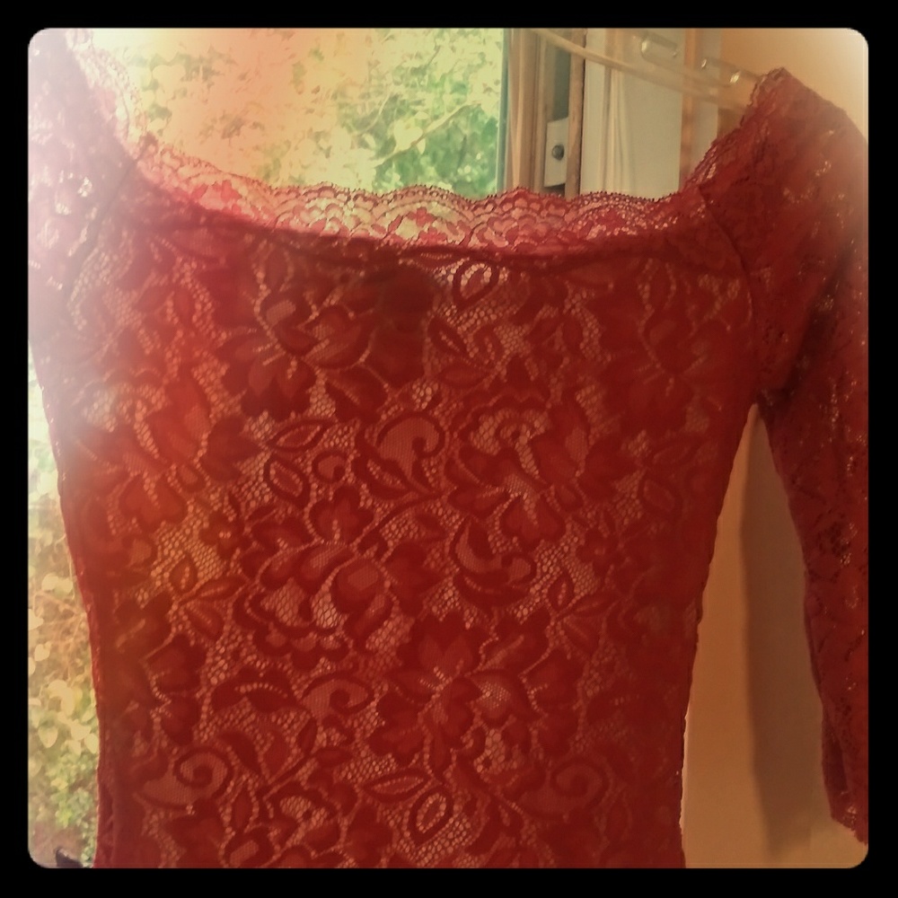 Victoria's Secret Off the Shoulder Lace Blouse